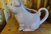 Ceramic Pig Container. Pale pink.