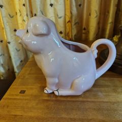 Ceramic Pig Container. Pale pink.