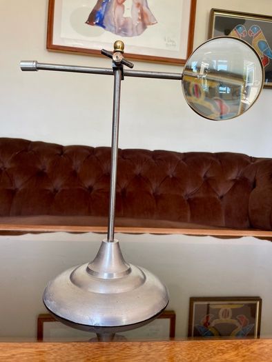 Nautical Decorative Magnifying Glass With Adjustable Stand Desktop Brass Detail