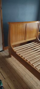 Sleigh bed and locker