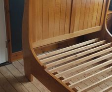 Sleigh bed and locker