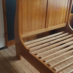 Sleigh bed and locker