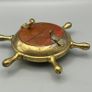 Vintage Brass Ship Wheel Ashtray 1960s Heavy Brass Ashtray Nautical Maritime Image 2