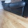 Black Leather Sofa with Recliner Back Image 2
