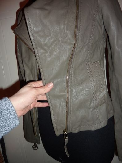 Bershka leather biker jacket size M