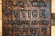 Authentic Pre- 1920 Irish Railway Sign