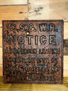 Authentic Pre- 1920 Irish Railway Sign