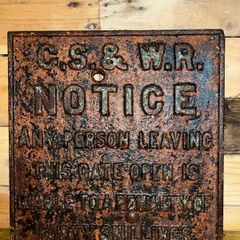 Authentic Pre- 1920 Irish Railway Sign