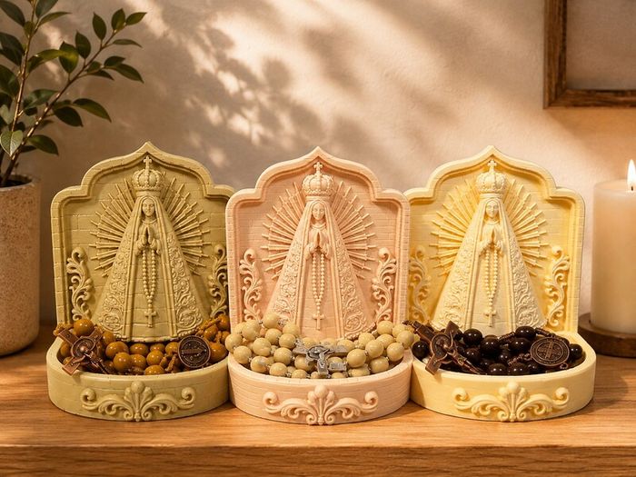 Our Lady Rosary Holder Religious Home Decor