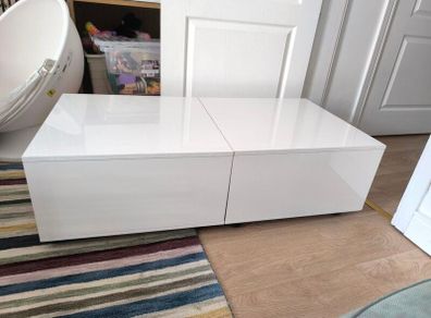 coffee table living room table high gloss white with storage