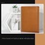 Dadanism 13 Inch Laptop Sleeve Case for MacBook Air M3 13.6" 2024, MacBook Air 13.6" M2 2022, Ultra Slim PU Leather Spill-Proof Protective Bag Pouch Case, Brown Image 3