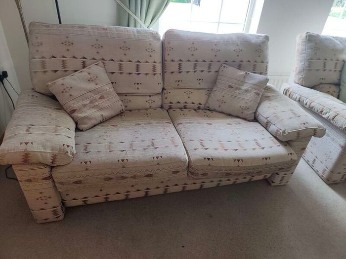 Casey's sofas x2 & pouffe FREE to take away