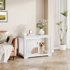 Hzuaneri Wooden Dog Crate / Side Table 100cm Like New