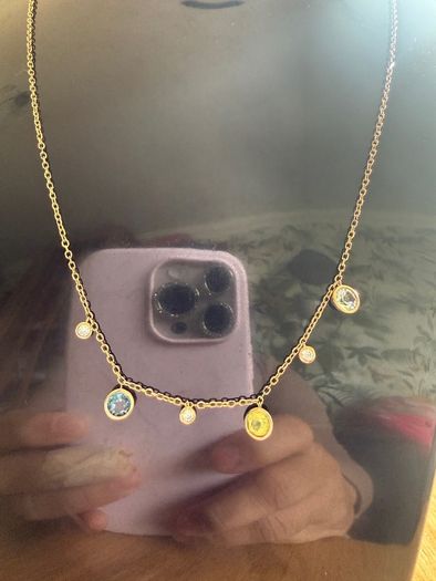 Multistone Necklace 375 gold