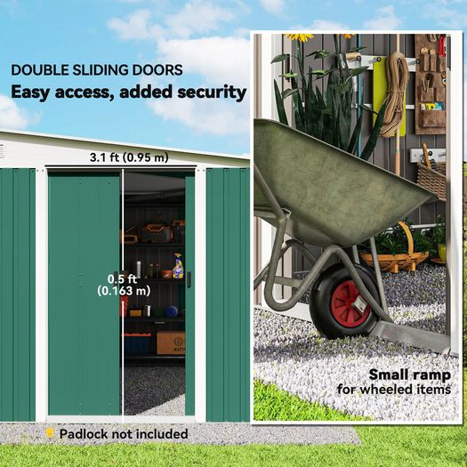 Garden Metal Storage Shed 11.3x9.2ft