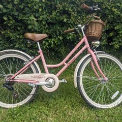 Girls pink Vintage Pro Bike with basket