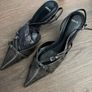 Mango kitten heels sling backs with buckle detail size 5 Image 2