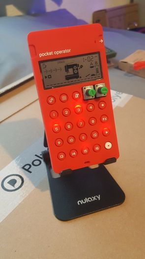 Teenage Engineering PO-12 Rythym. CA-X red & stand