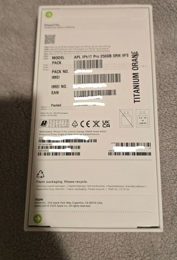 Iphone 17 pro Sim free