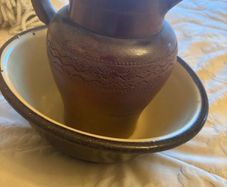 Antique Stoneware jug and Bowl