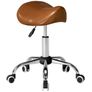 Adjustable Rolling Saddle Stool Brown Image 2