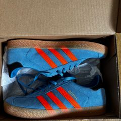 Adidas Gazelle, blue and orange, UK5/EU38, brand new with box - never worn