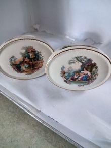 Antique studio Szeiler  set of 2 small flower vases 7.5x9.6 cm.