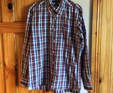 Tommy Hilfiger Mens Blue Red Check cotton shirt M including postage