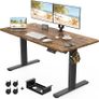 NEW SALE | 120 x 60cm Electric Standing Desk with USB Charging Port (New Sedentary Reminder), Height Adjustable Standing Desk with Cable Tray and Wheels Image 2