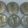 Ireland 6d sixpence lot x6 1940 1942 1955 1960 1969 Image 2