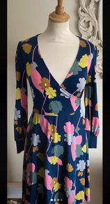 Boden Edie Floral Wrap Dress Size Uk8 Nwt