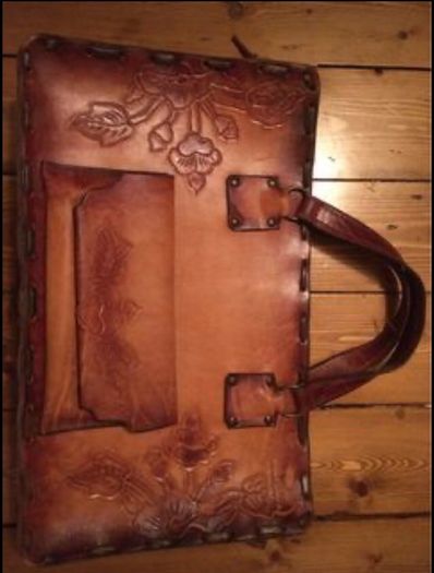 Leather laptop bag