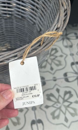 plant pot and wicker basket