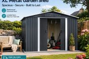 Metal Garden Shed with metal   Foundation  8.5 x 6.7 x 5.9 ft (LxDxH)"