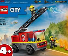 LEGO City 2025 Fire Engine Ladder Truck with Two Firefighters 82 pcs Code 60463