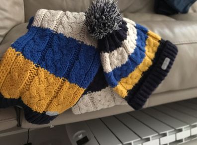 scarf and hat