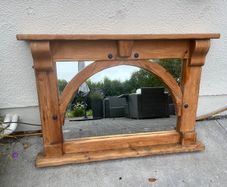 Rustic Solid Wood Mirror Farmhouse Cottage Style