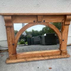 Rustic Solid Wood Mirror Farmhouse Cottage Style