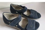 Waldlaufer Hilena Blue Nubuck Leather Wide Fit H Sandals UK 2.5 EU 35.5 BNIB  CAN POST