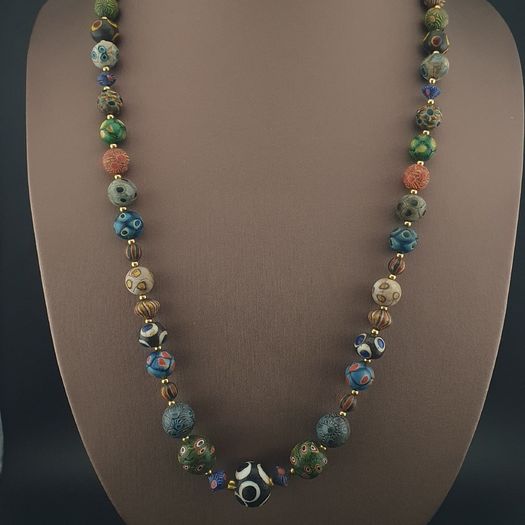 Ancient Style Gabri Thousand Eyes Glass Beads Necklace