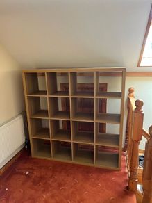 16 cube natural oak storage unit