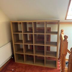 16 cube natural oak storage unit