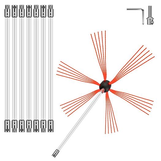 8m Flexible Chimney Cleaning Rod Kit
