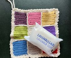 Hand crochet wash cloth and soap set