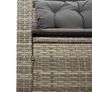 Garden Sofa with Table and Cushions L-Shaped Grey Poly Rattan Image 6