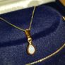 9 ct gold necklace with African opal pendant Image 5