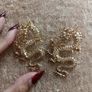 Golden Dragon Earrings Intricate & Bold Image 9