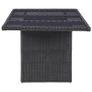 Garden Dining Table Black 200x100x74 cm Glass and Poly Rattan Image 3