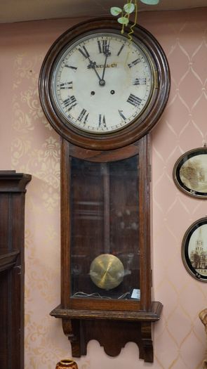 Antique Irish Oak Wall Clock, c.1910