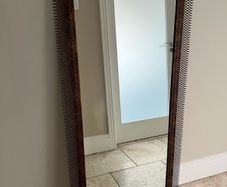 Full length mirror, dark metal frame, oriental design